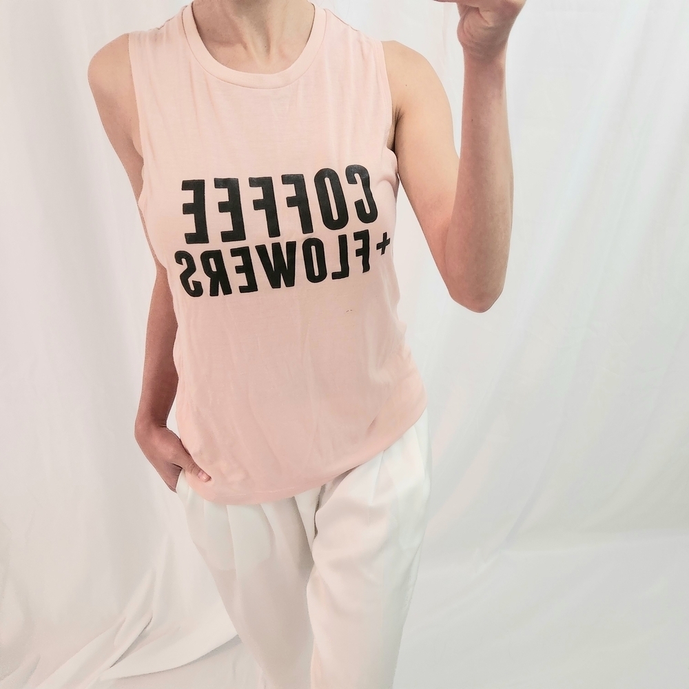 Pink Sleeveless Graphic Top